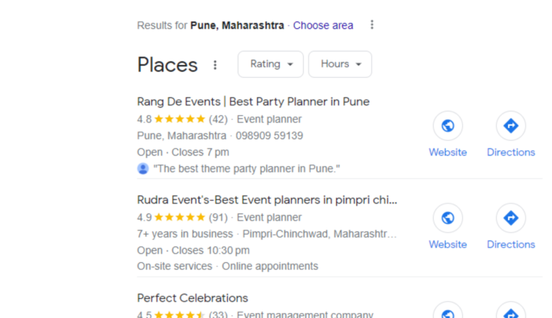 How Rang De Events outranked their competitors and rank for local searches